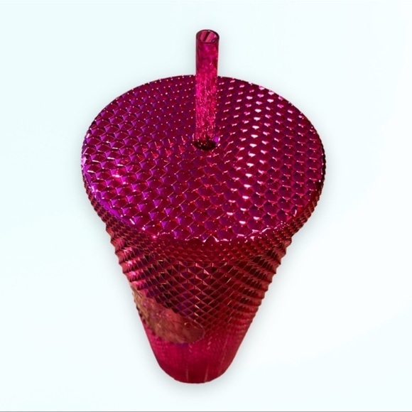 NWT STARBUCKS 2022 Sangria Bling Plastic Cold Cup SET 24oz & 16oz Limited Edit. - Picture 10 of 12